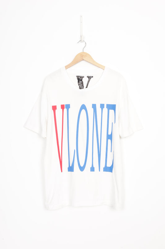 Vlone Mens White T-shirt Size XL