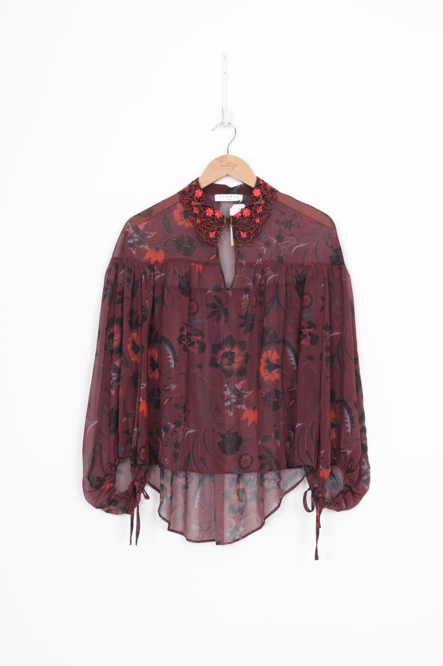 Sandro Womens Red Blouse Size S