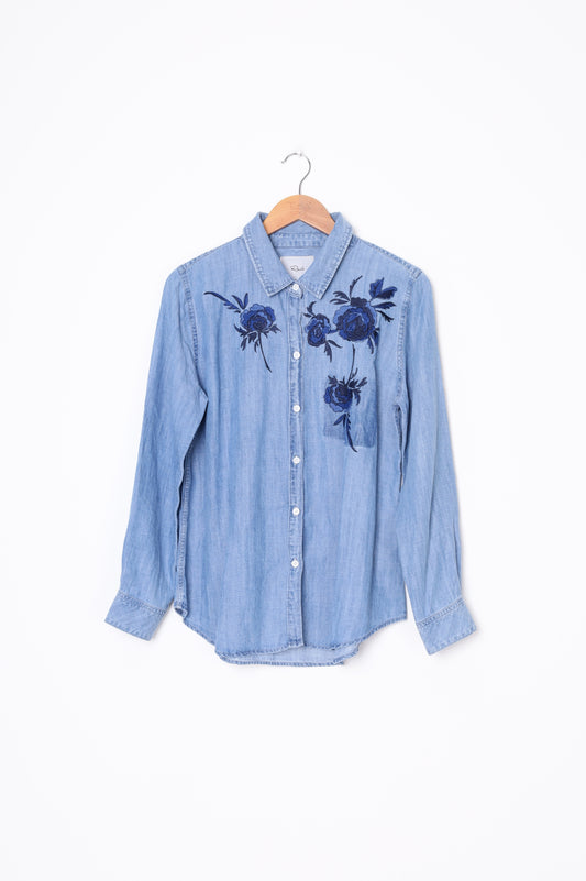 Rails Womens Blue Shirt Size M
