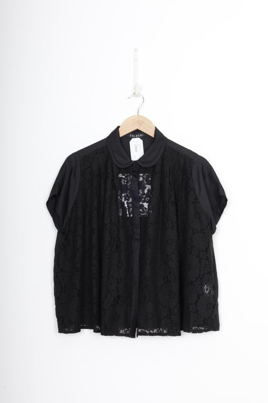 Salasai Womens Black Top Size S