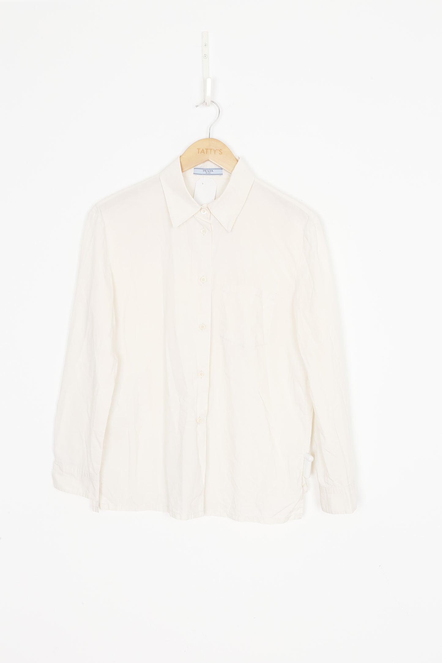 Prada Womens Cream Shirt Size 42