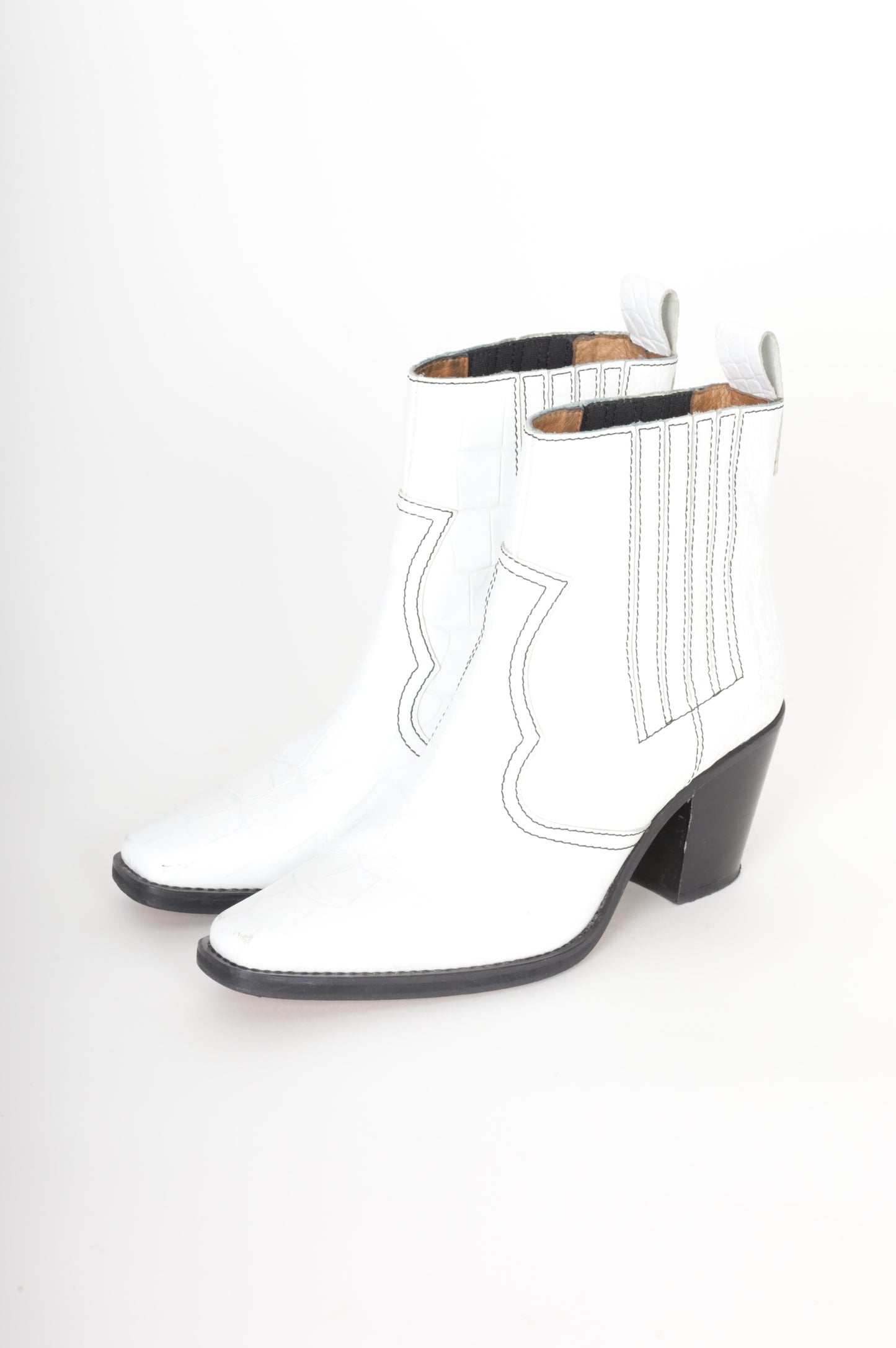 Ganni Womens White Boots  Size EU 39