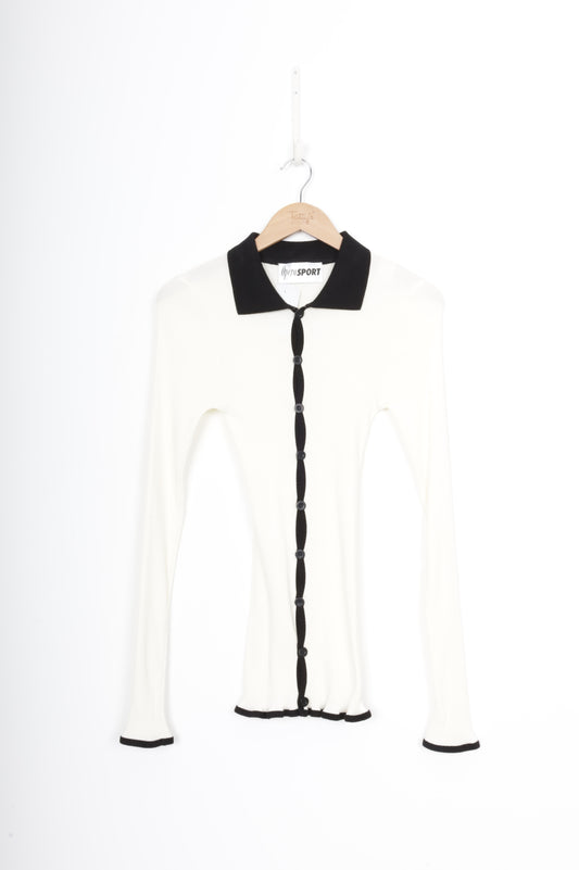 Opera Sport Womens Cream Top Size L