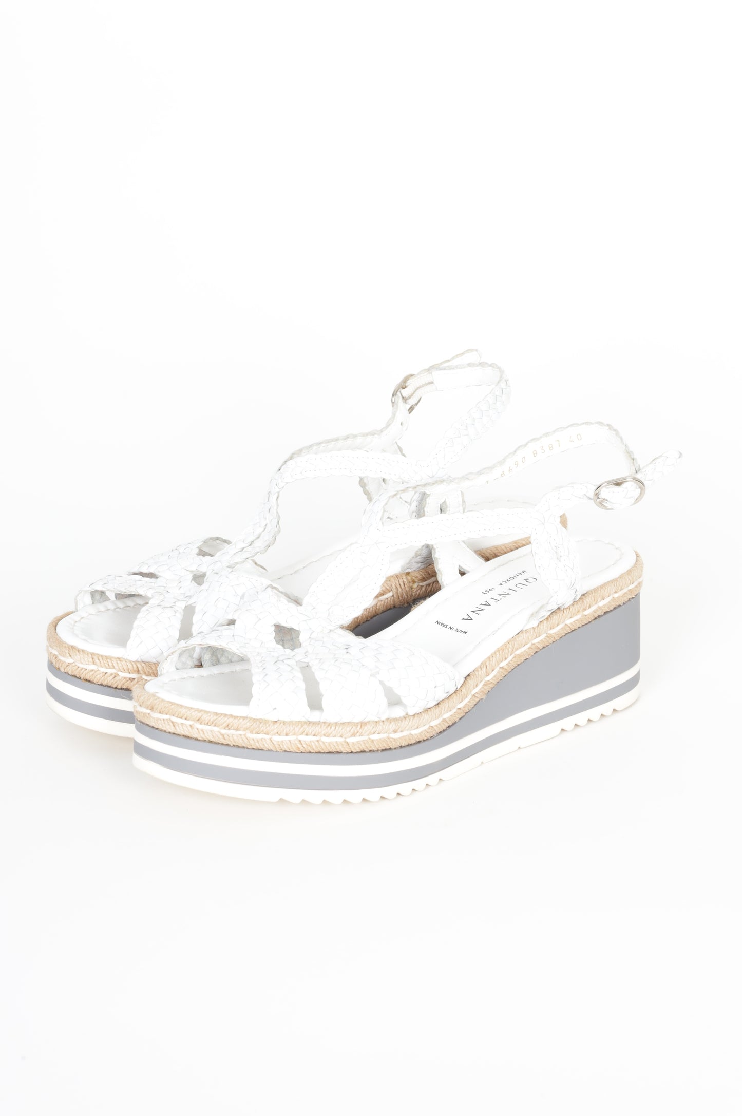 Pons Quintana Womens White Heels Size 40