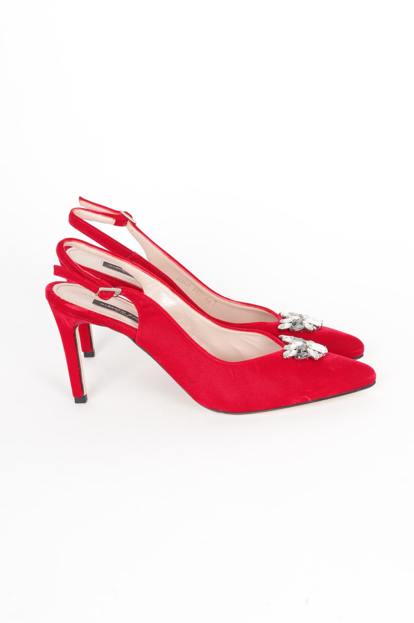 Alberto Zago Womens Red Heels Size EU 42