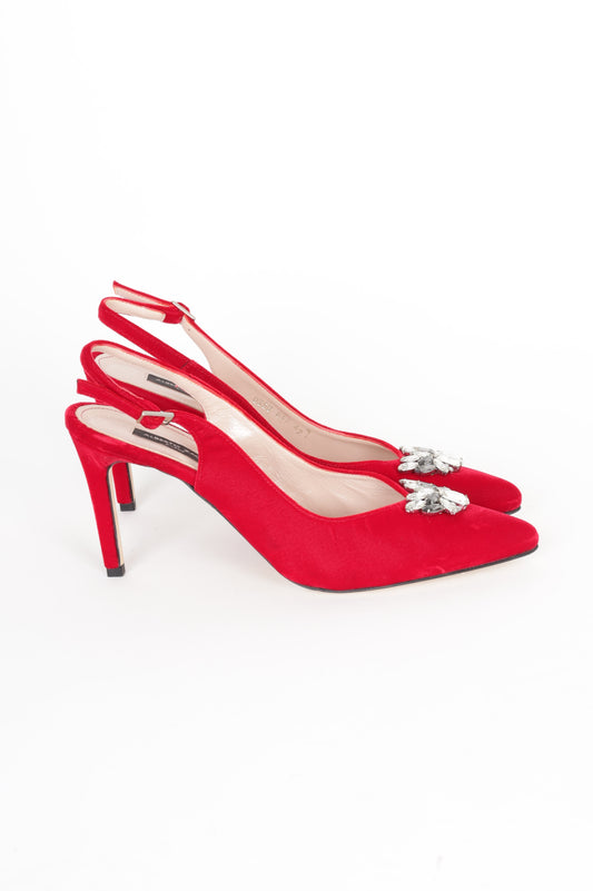 Alberto Zago Womens Red Heels Size EU 42