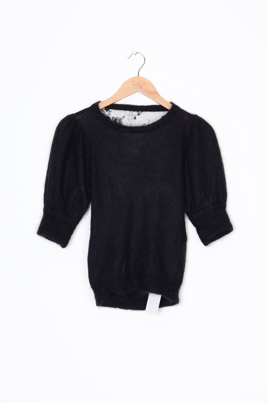 Gas Womens Black Top Size 40