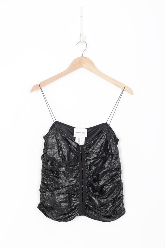 Georgia Alice Womens Black Top Size 10