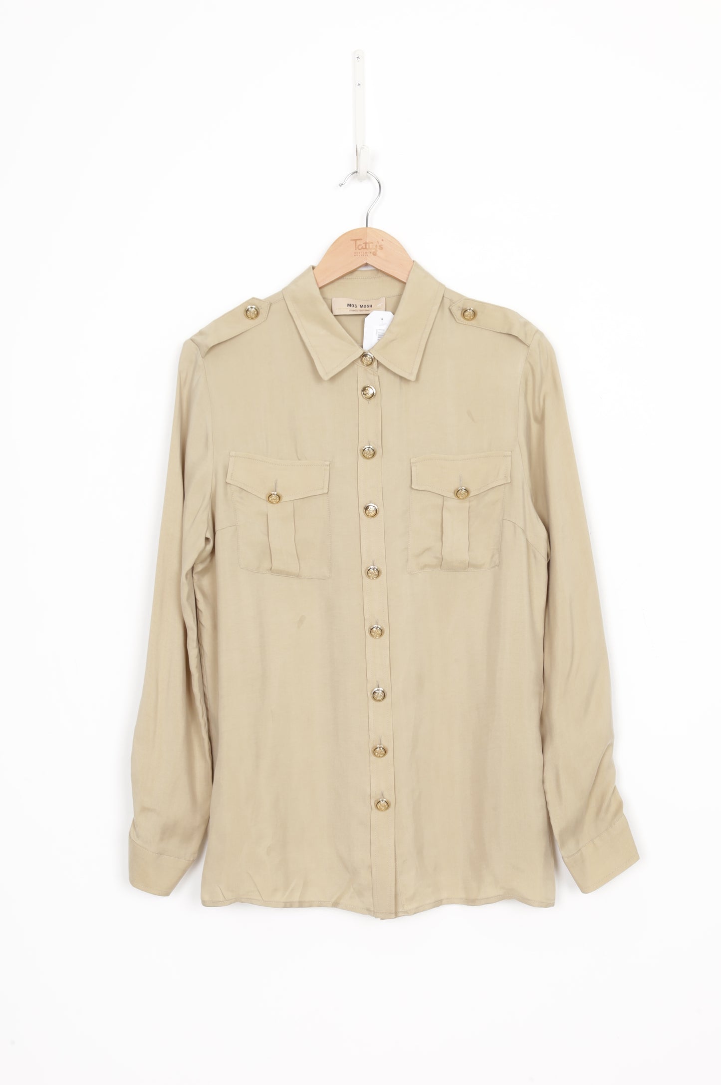 Mos Mosh Womens Beige Shirt Size S
