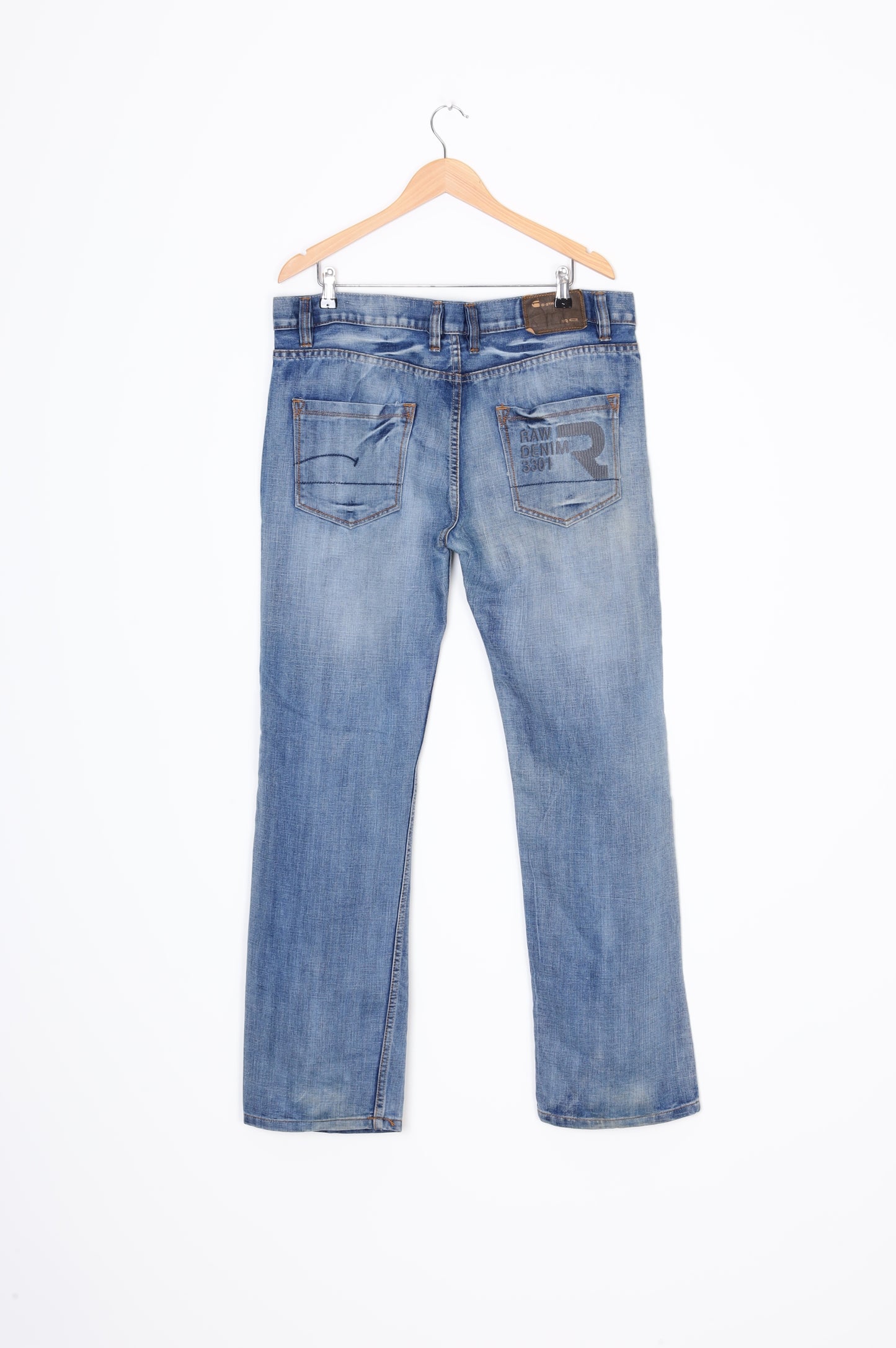 G Raw Mens Blue Jeans Size W 38