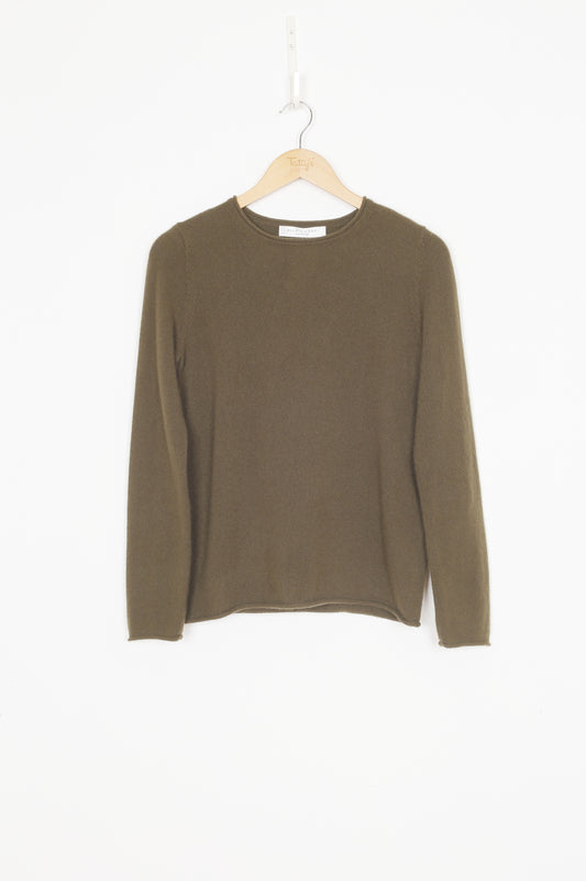 Elle + Riley Cashmere Womens Green Jumper Size S