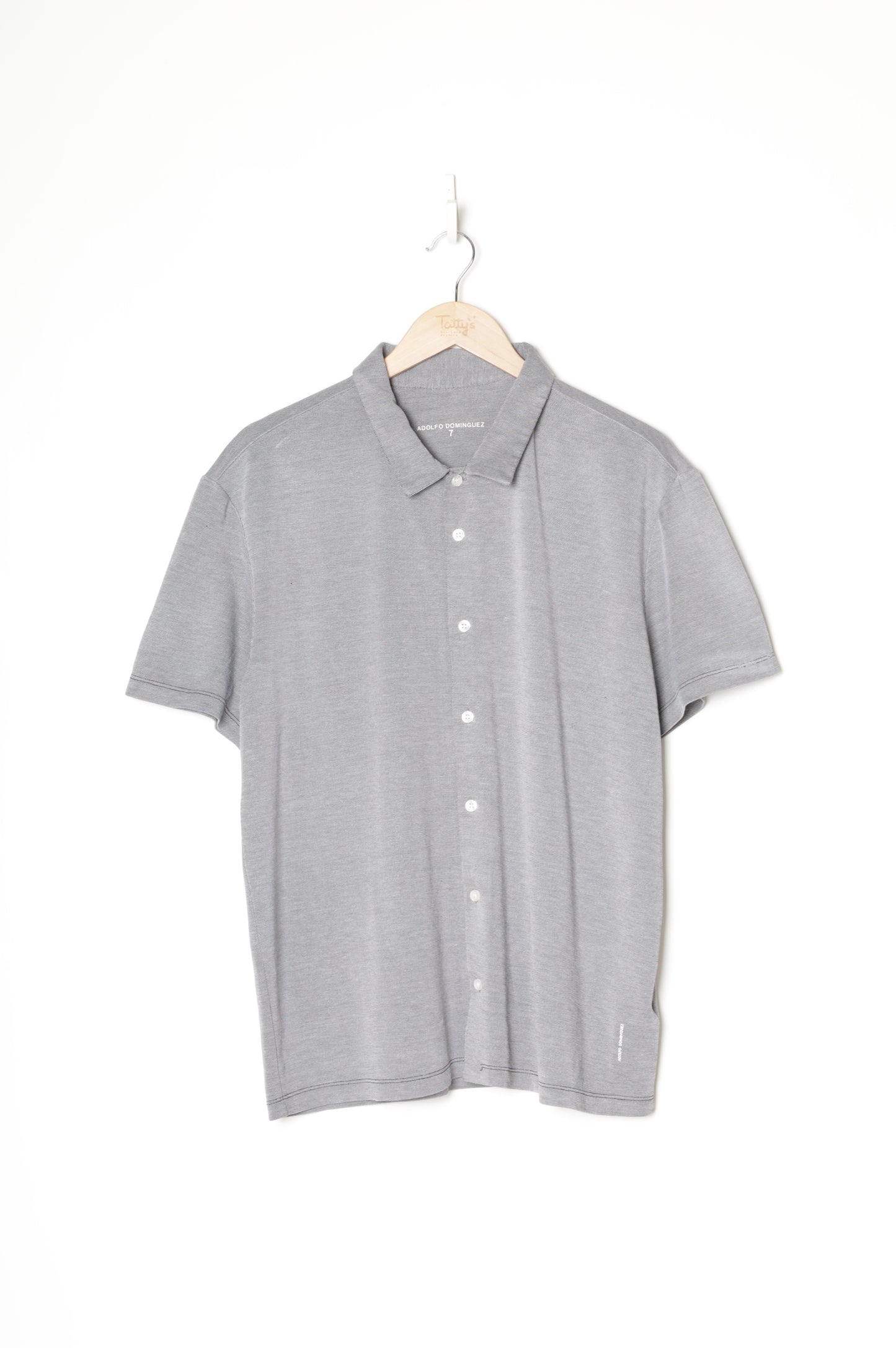 Adolfo Dominguez Mens Grey Shirt Size 7
