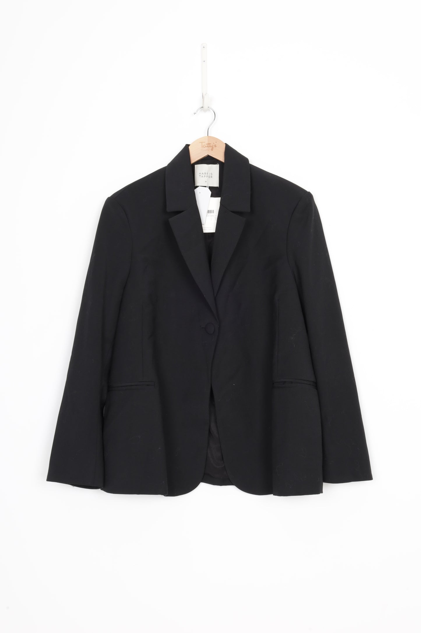 Harris Tapper Womens Black Blazer Size 12