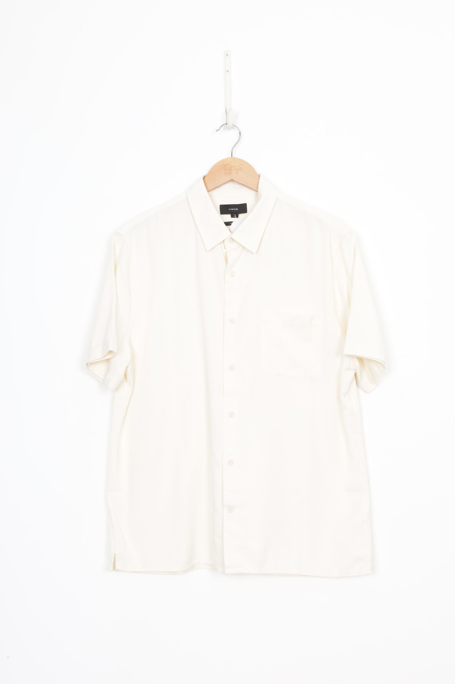 Vince Mens Cream Shirt Size L