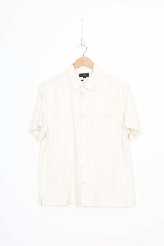 Vince Mens Cream Shirt Size L