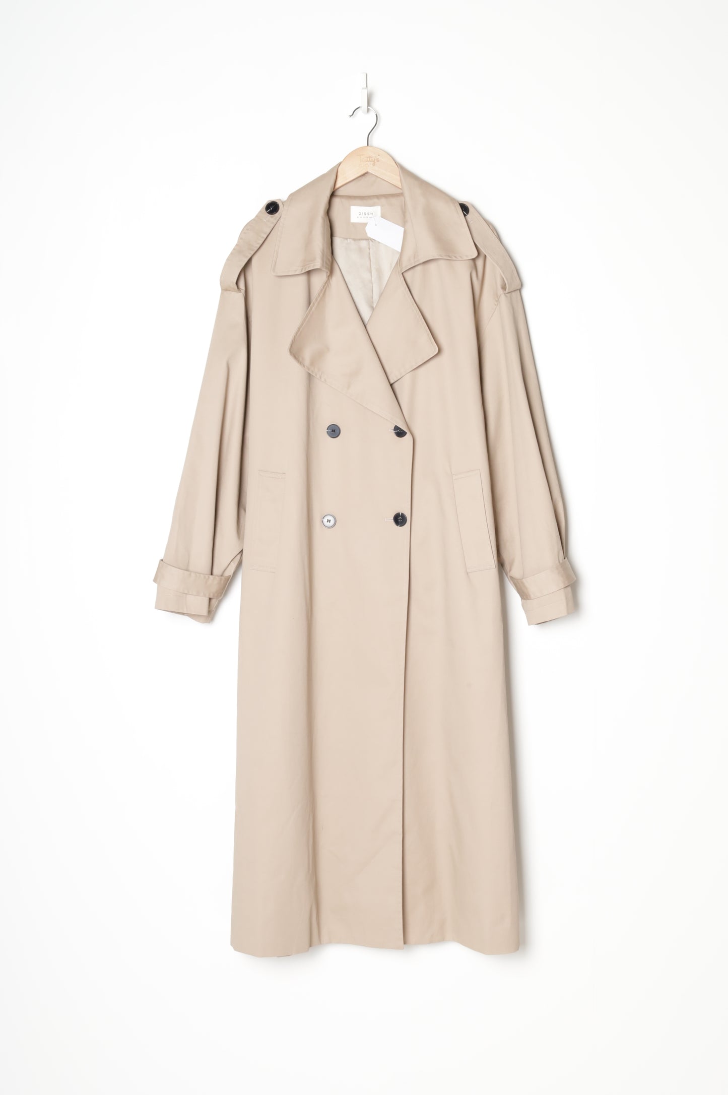 Dissh Womens Beige Coat Size 16