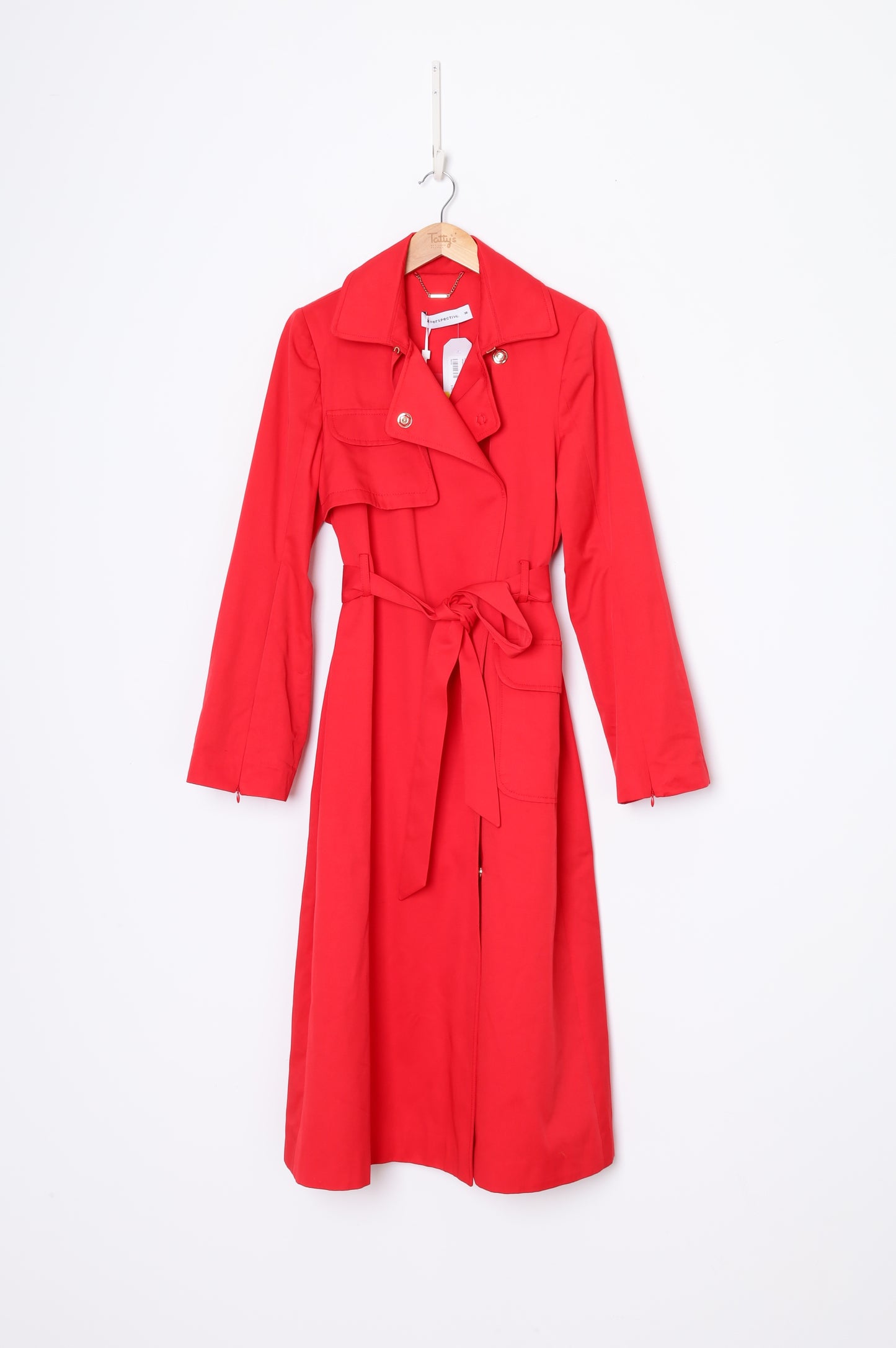 perspective Womens Red Coat Size EU 38