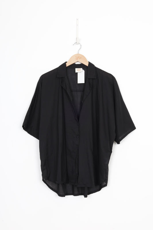 Soleil Soleil Womens Black Shirt Size M