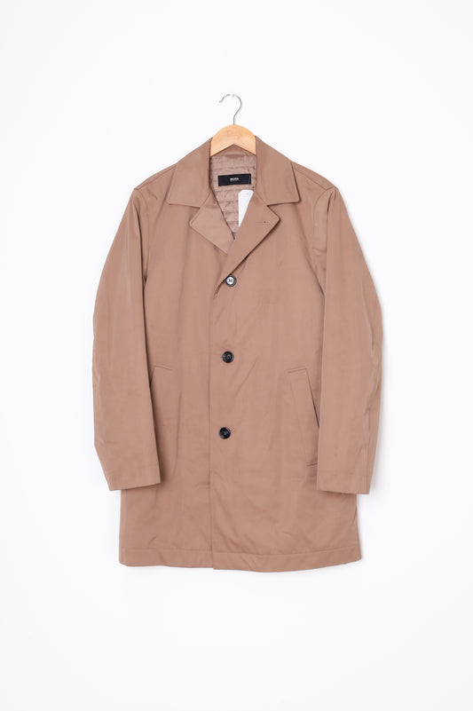Hugo Boss Womens Brown Coat Size 48