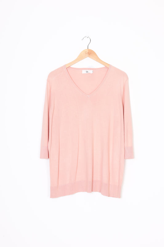 Sills Womens Pink Top Size M