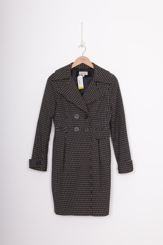 Veronika Maine Womens Black Coat Size 8