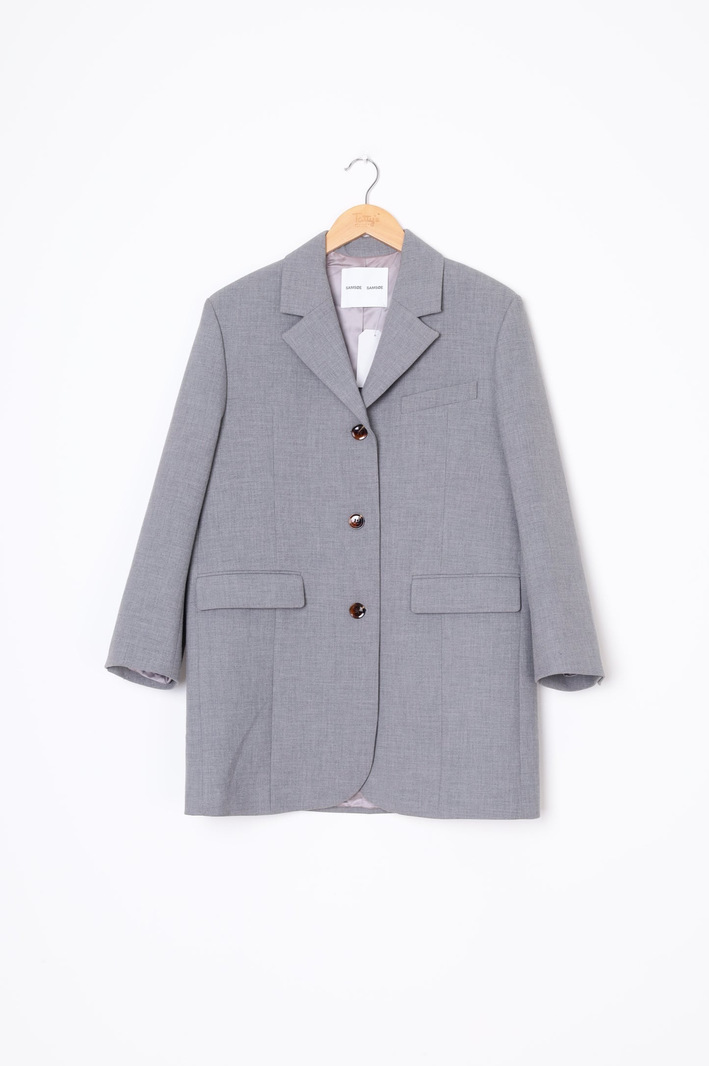 Samsoe Samsoe Womens Grey Blazer Size S