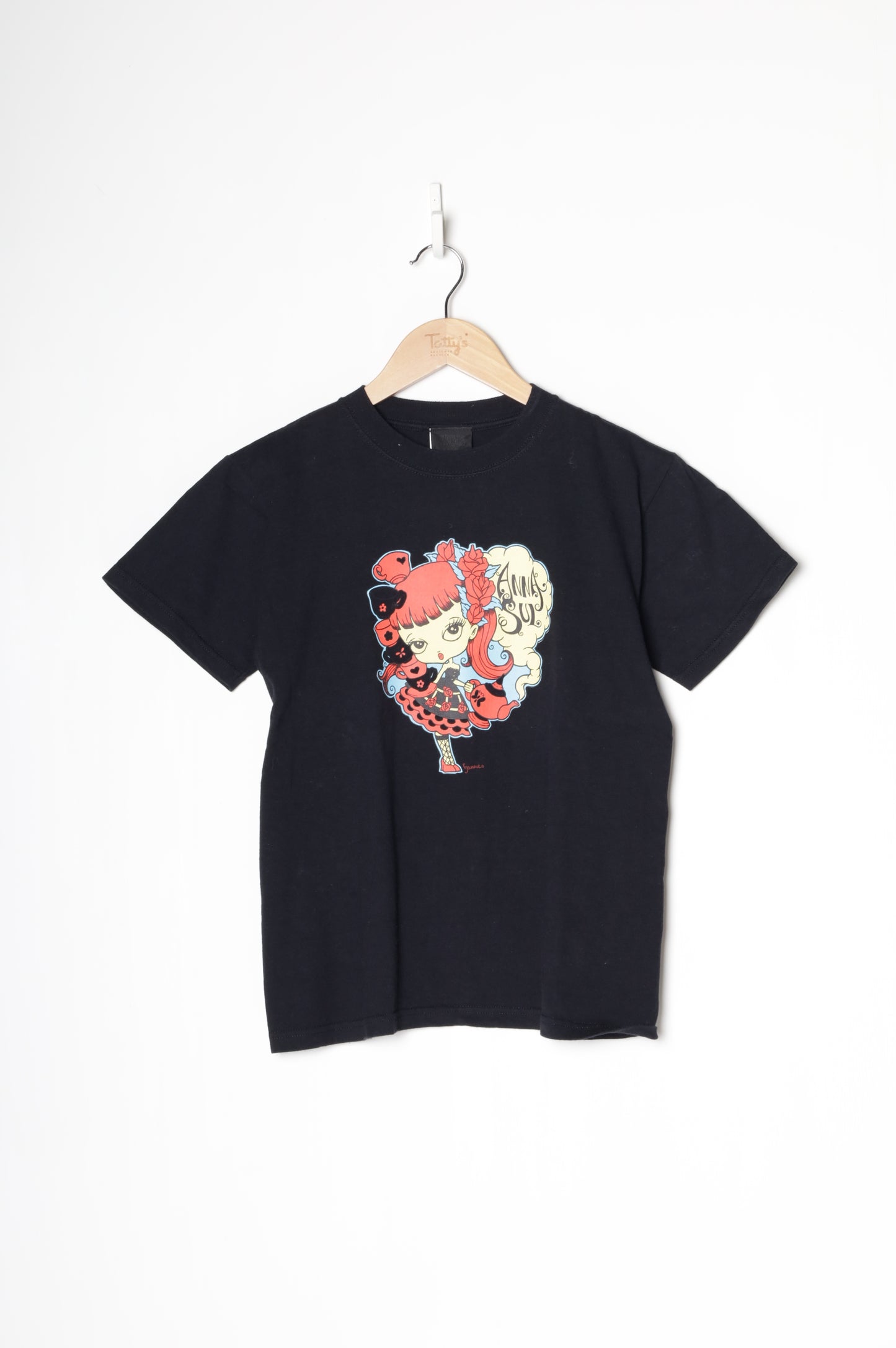 anna sui Womens Black T-shirt Size M