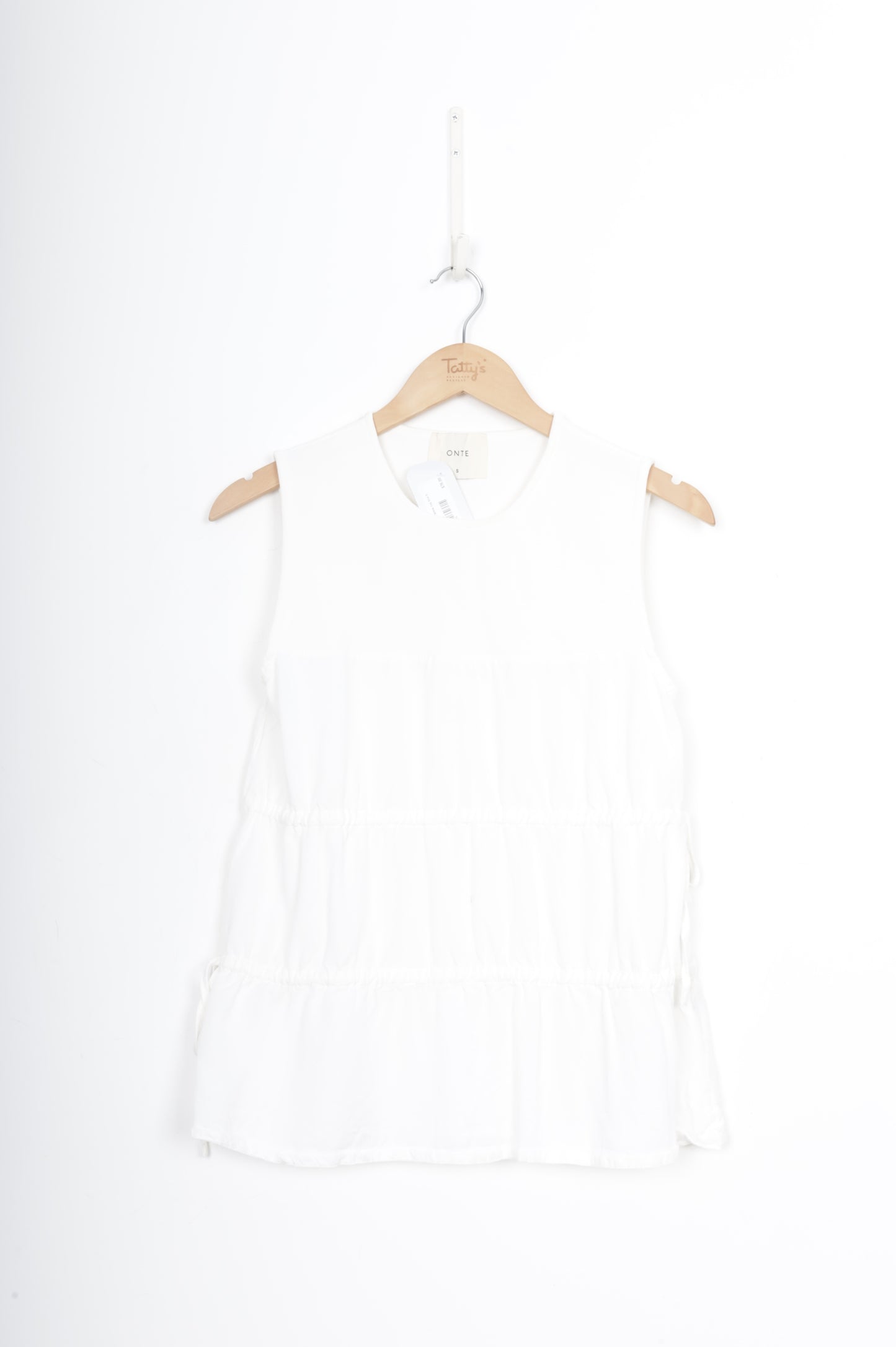 Onte Womens White Top Size S