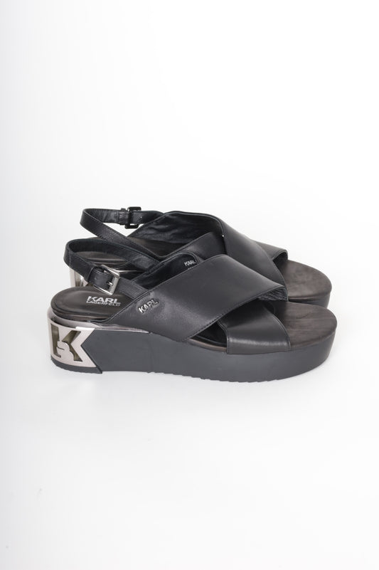 Karl Lagerfeld Womens Black Shoes Size EU 39