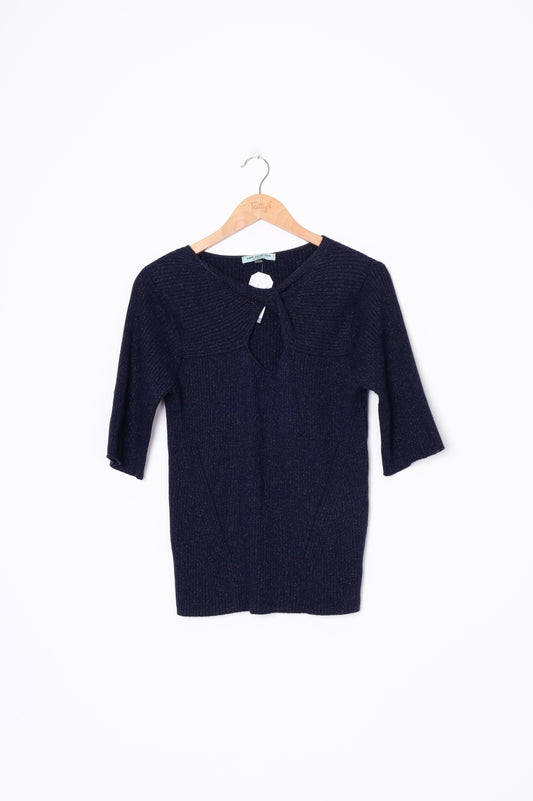 Kate Sylvester Womens Blue Top Size 12