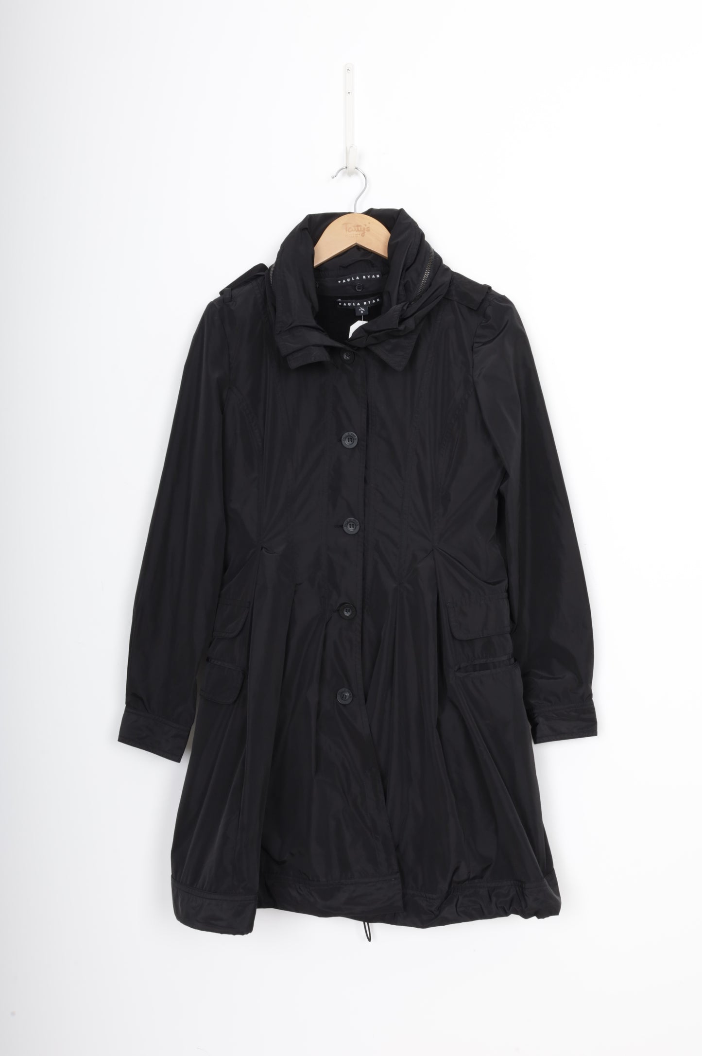 Paula Ryan Womens Black Coat Size S