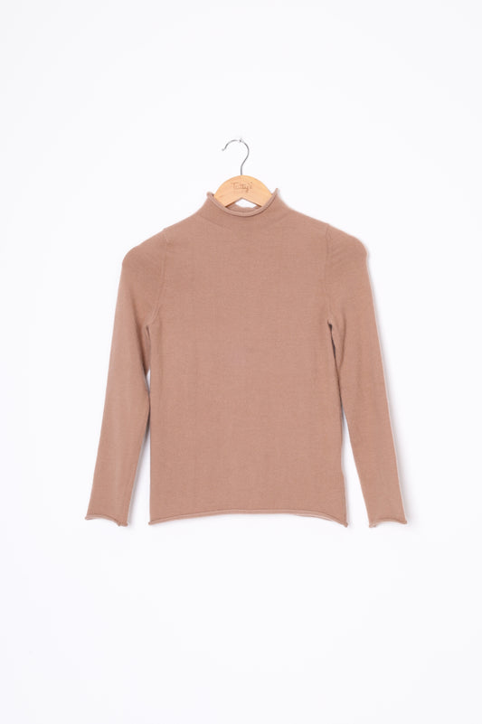 Sports Luxe Womens Brown Top Size M