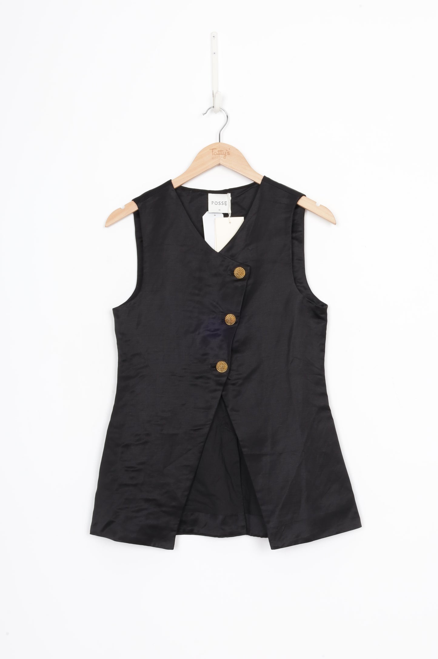 Posse Womens Black Waistcoat Size XS