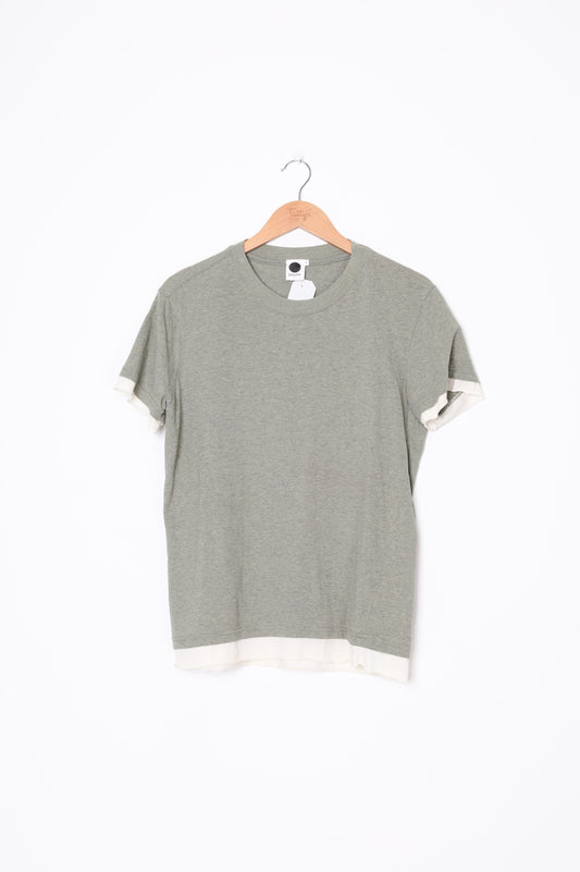 Bassike Womens Green T-shirt Size S