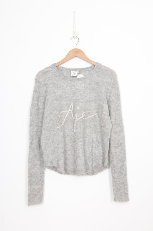 Aje. Womens Grey Jumper Size M