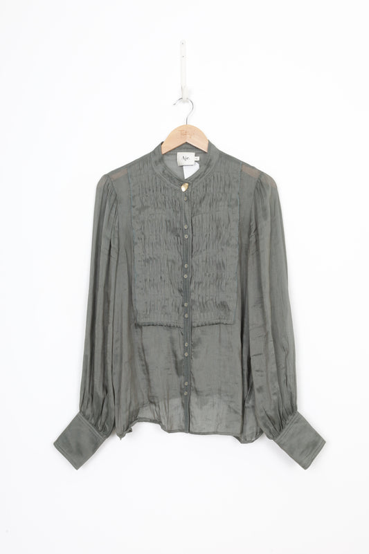Aje Womens Green Shirt Size 14