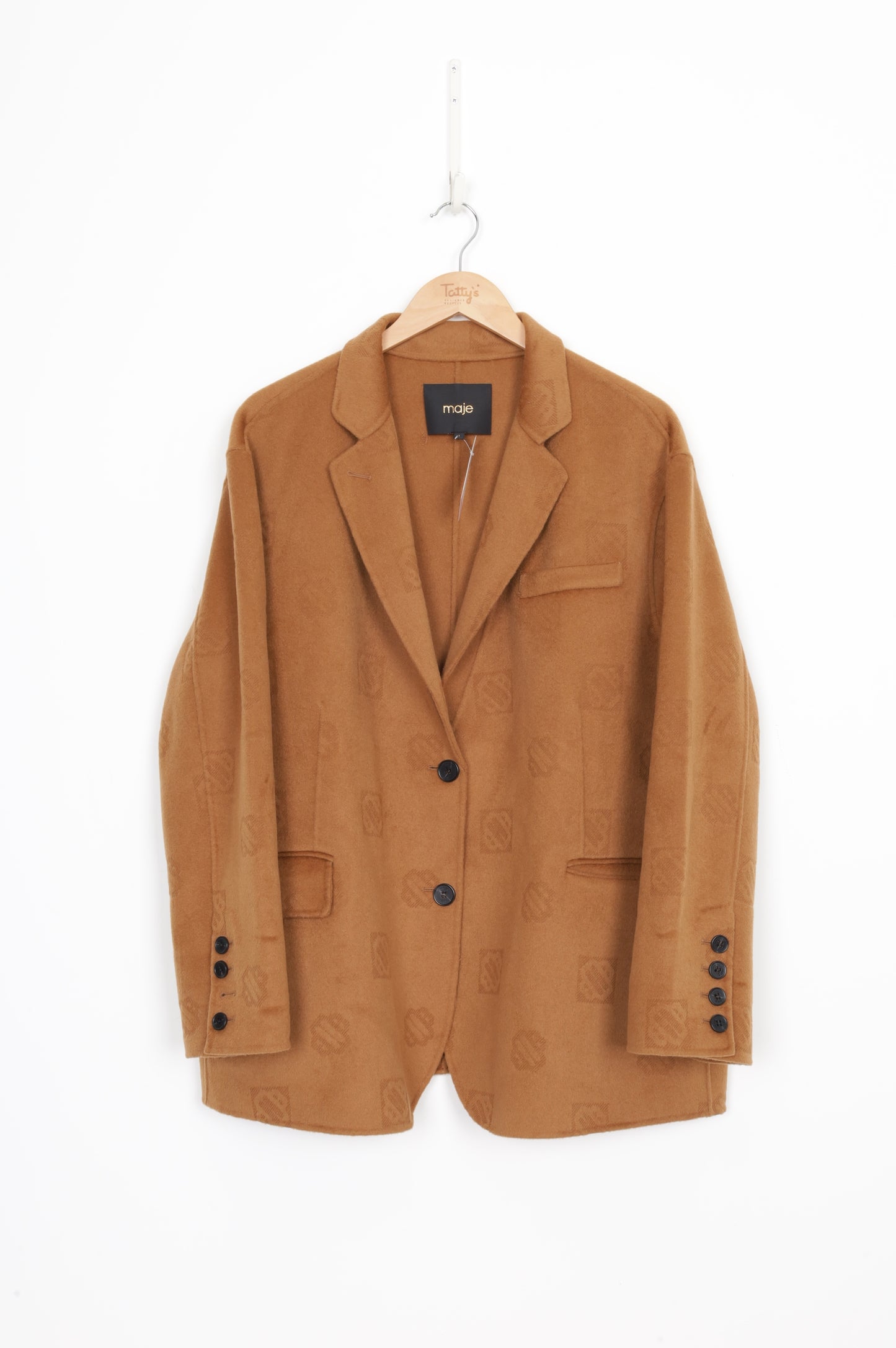 Maje Womens Brown Coat Size 1