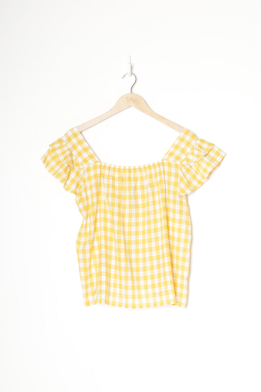 A&C Womens Yellow Top Size S
