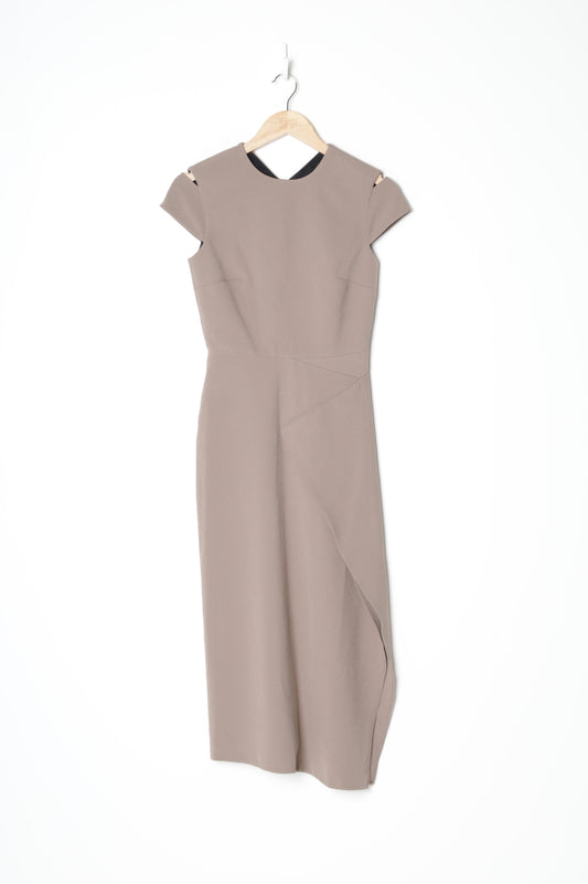 Essential edit by Roland Mouret Womens Beige Dress Size EU 34