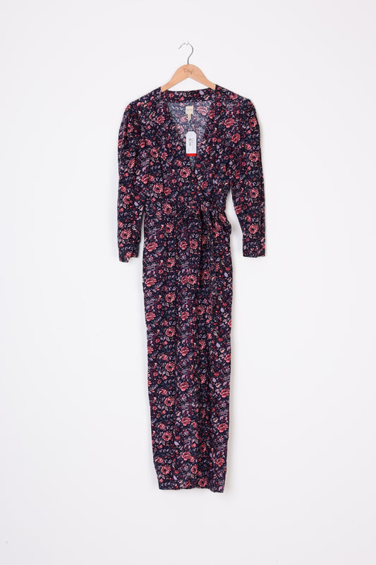 La Vie Rebecca Taylor Womens Blue Jumpsuit Size S