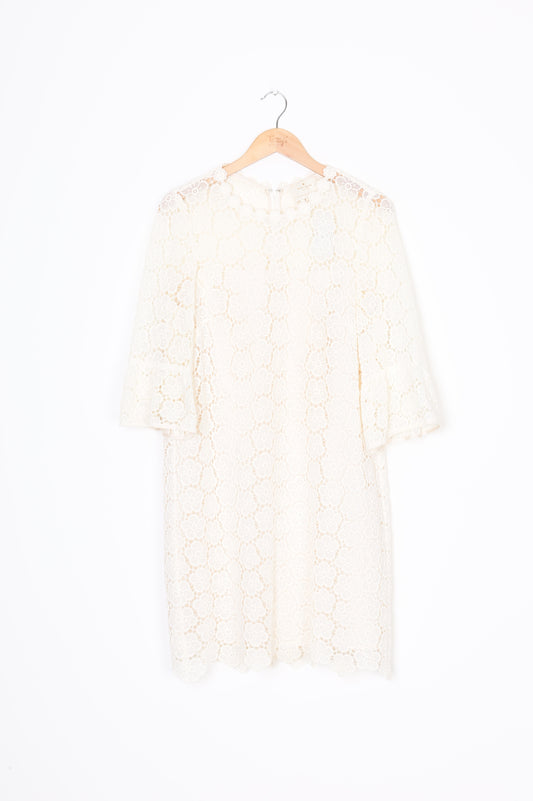 Kate Spade Womens Cream Dress Size M