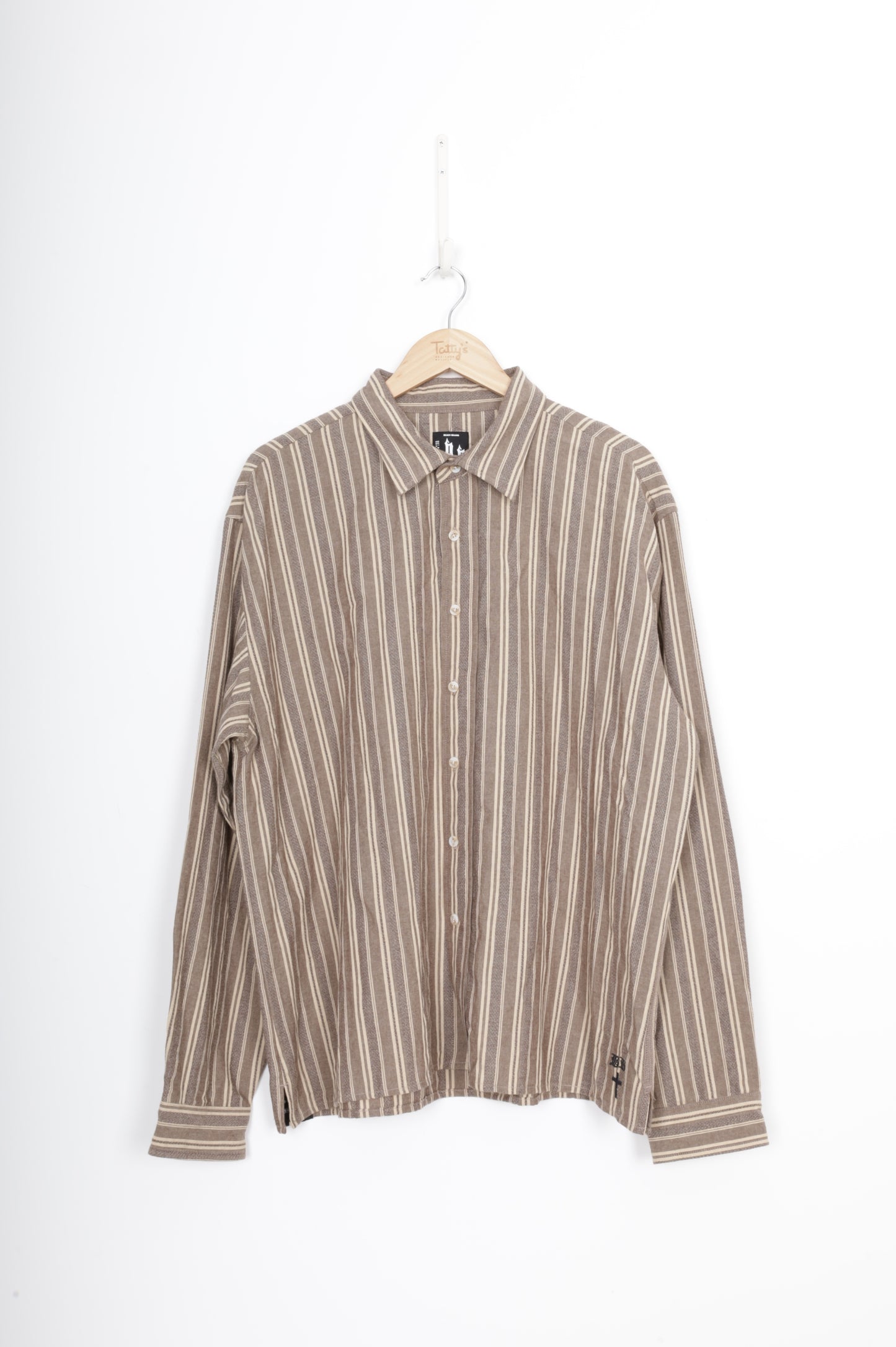 Beach Brains Mens Brown Shirt Size L