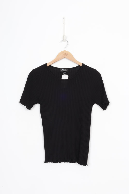 A.P.C.  Womens Black T-shirt Size M