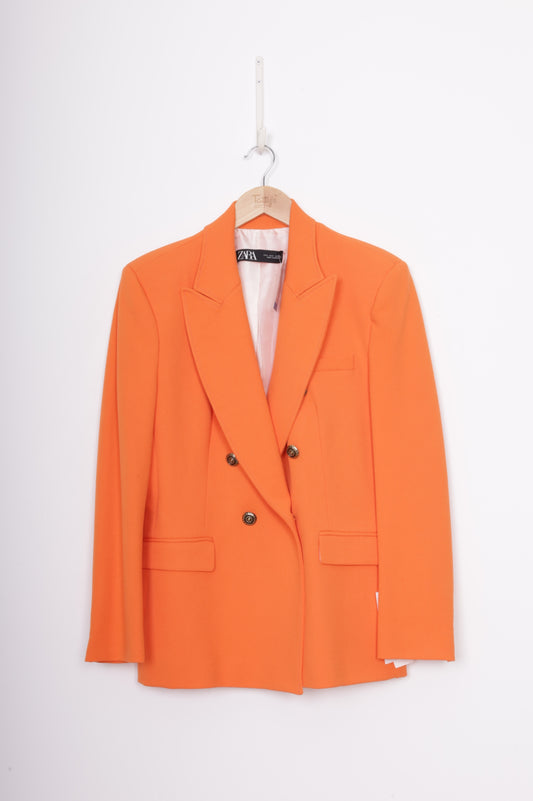 Zara Womens Orange Blazer Size L