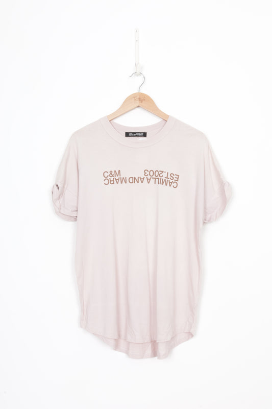 Camilla and marc Womens Beige T-shirt Size 10