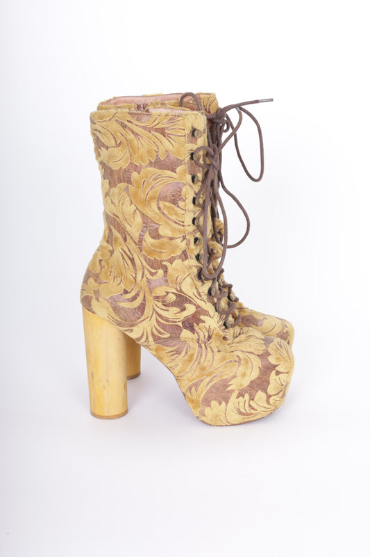 Jeffrey Campbell Womens Yellow Heels Size EU 37.5