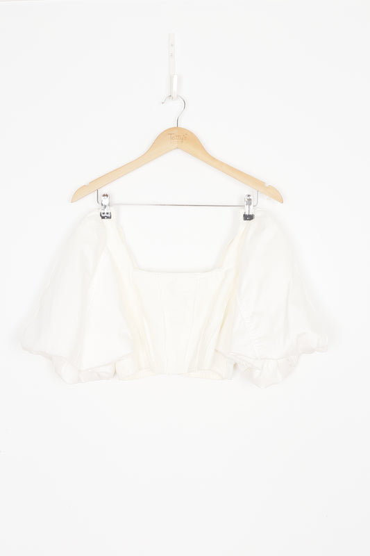 Aje Womens Cream Top Size 8