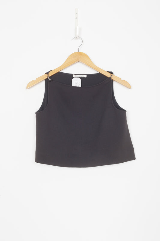 Georgia Alice Womens Black Top Size 6