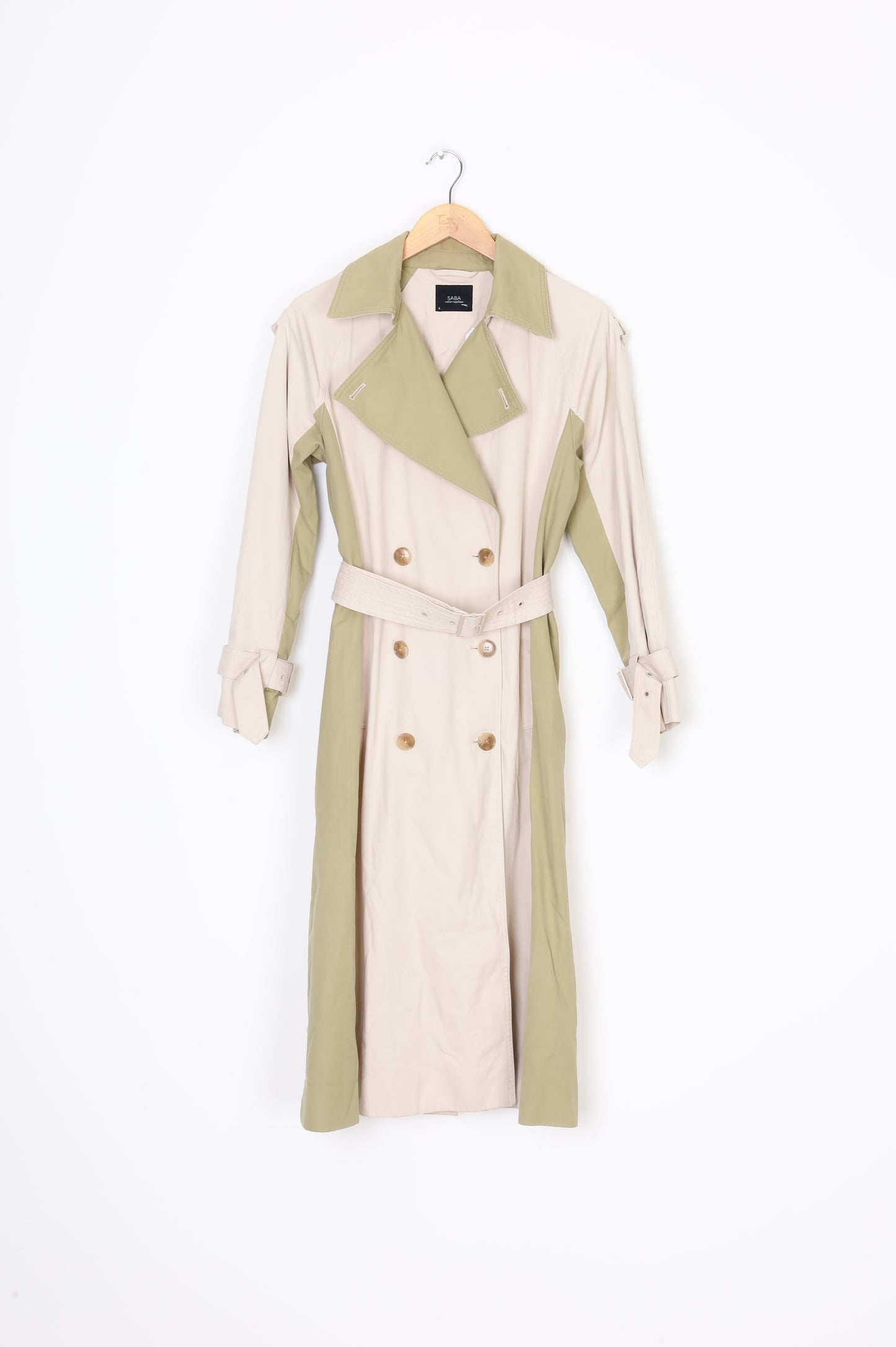 Saba Womens Beige Coat Size 6
