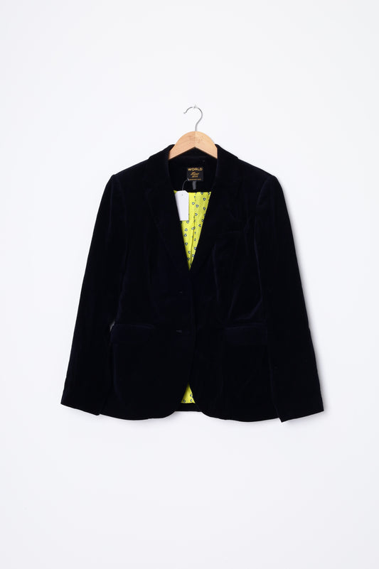 World Womens Blue Blazer Size S
